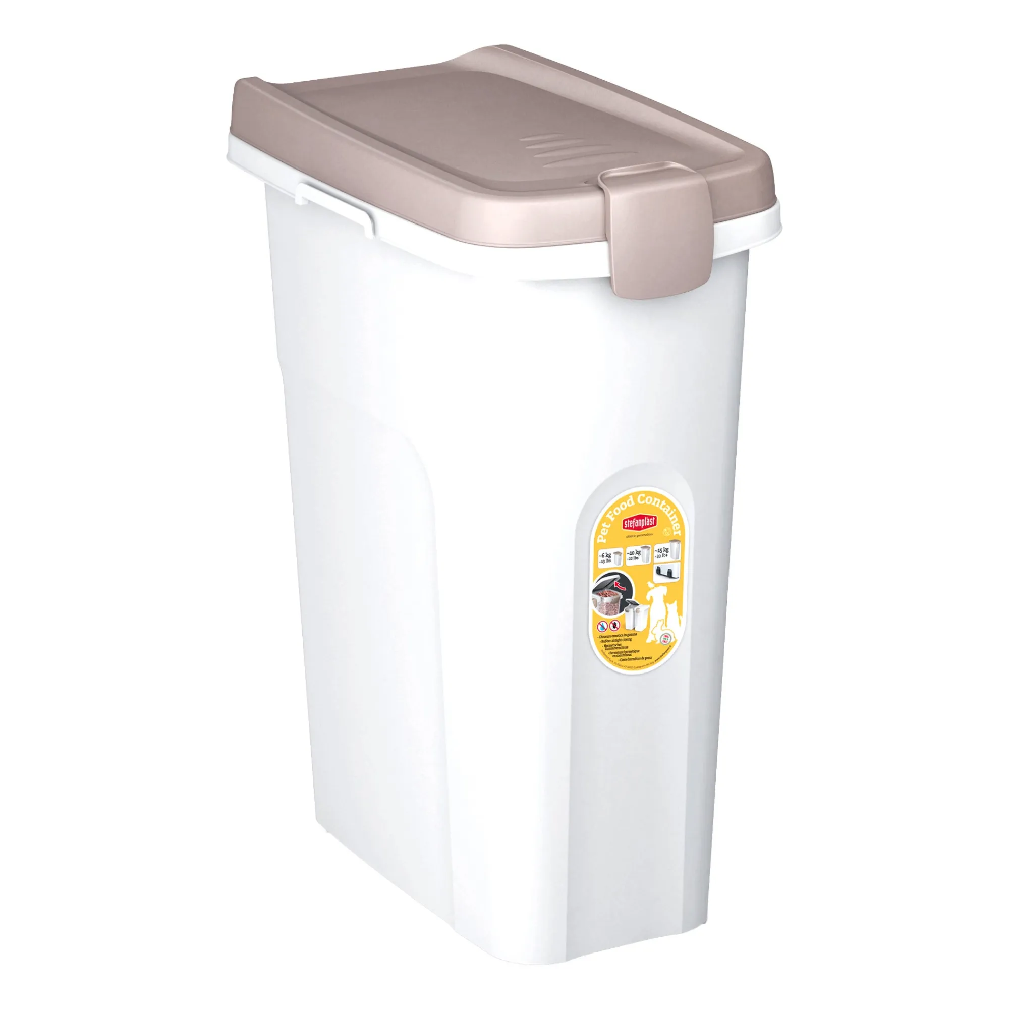 Stefanplast Kip|Overige Tuindieren>Voerton 7 L wit/taupe