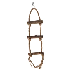 Friendly Pet Vogelspeelgoed>Vogel ladder+touw 3 treden 40cm