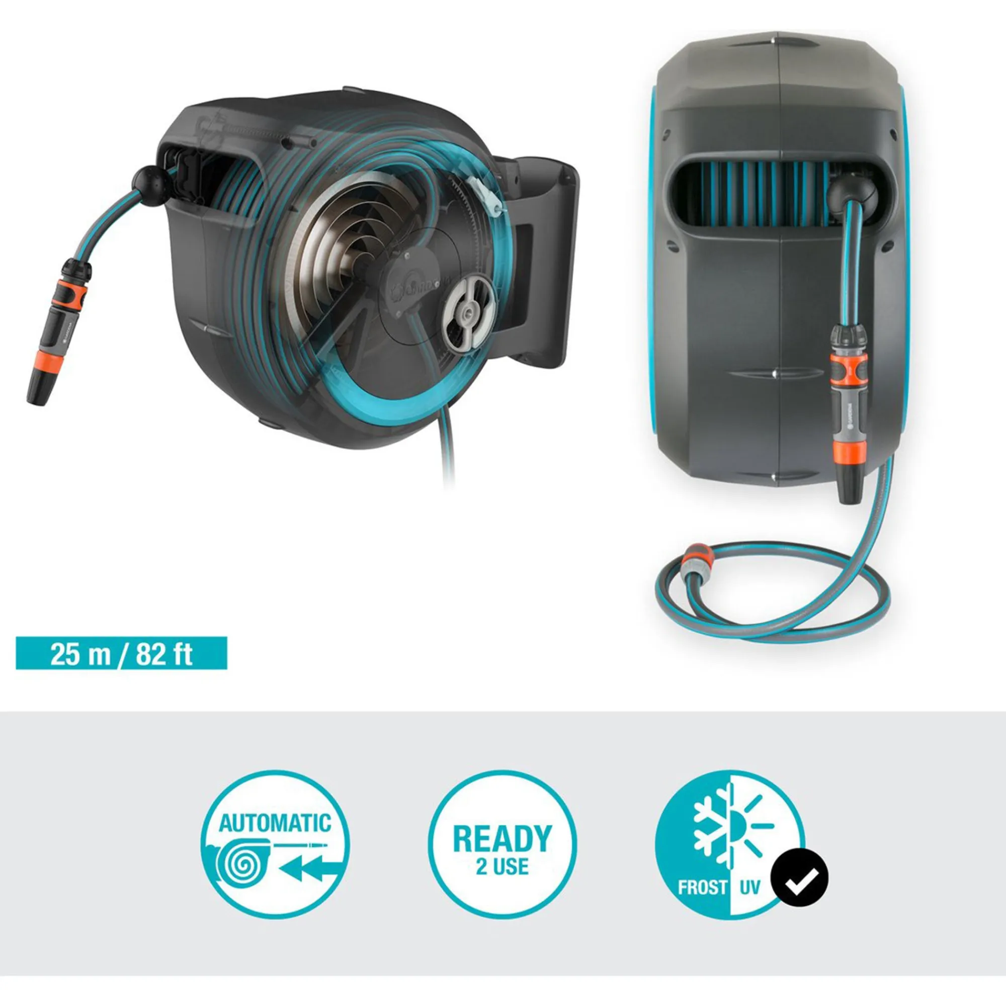 Gardena Pompen En Sproeien>Wand Slangenbox 25m Rollup M/L