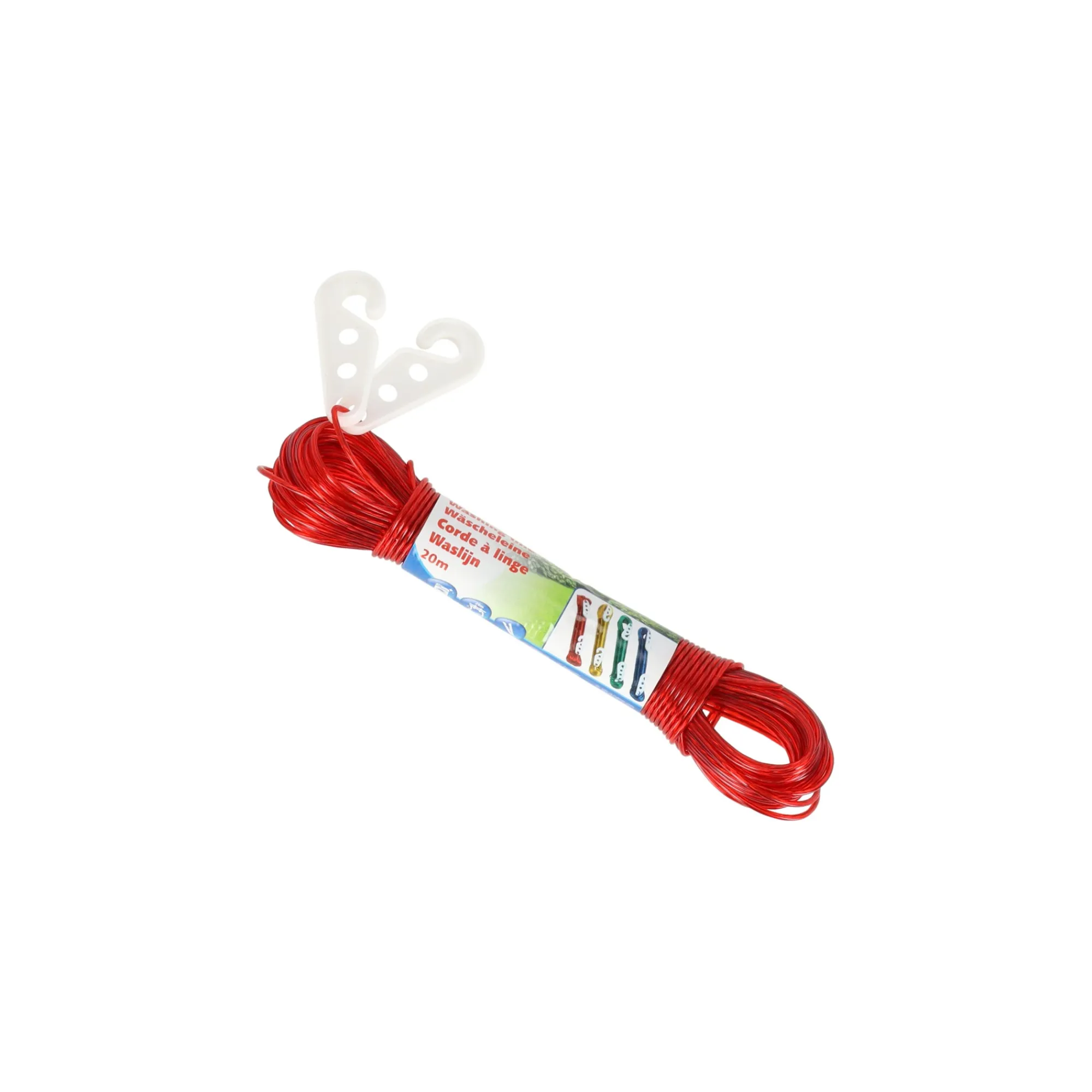 Lifetime Badkameraccessoires|Wassen En Drogen>Waslijn 20 meter, 4 stuks, diverse kleuren van