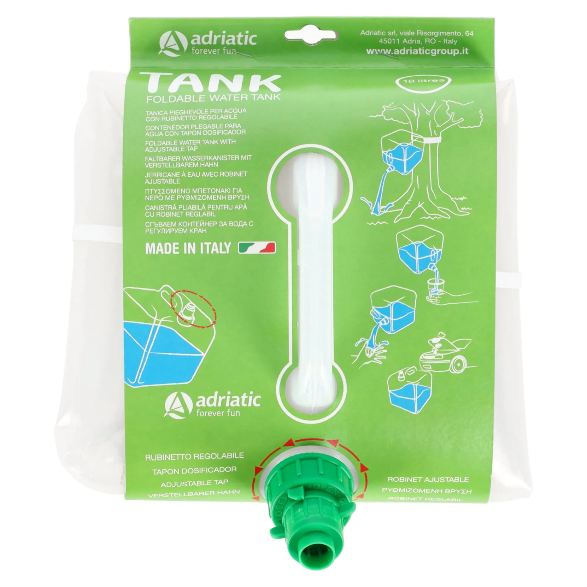 Adriatic Camping Benodigheden>Waterkan opvouwb 18L