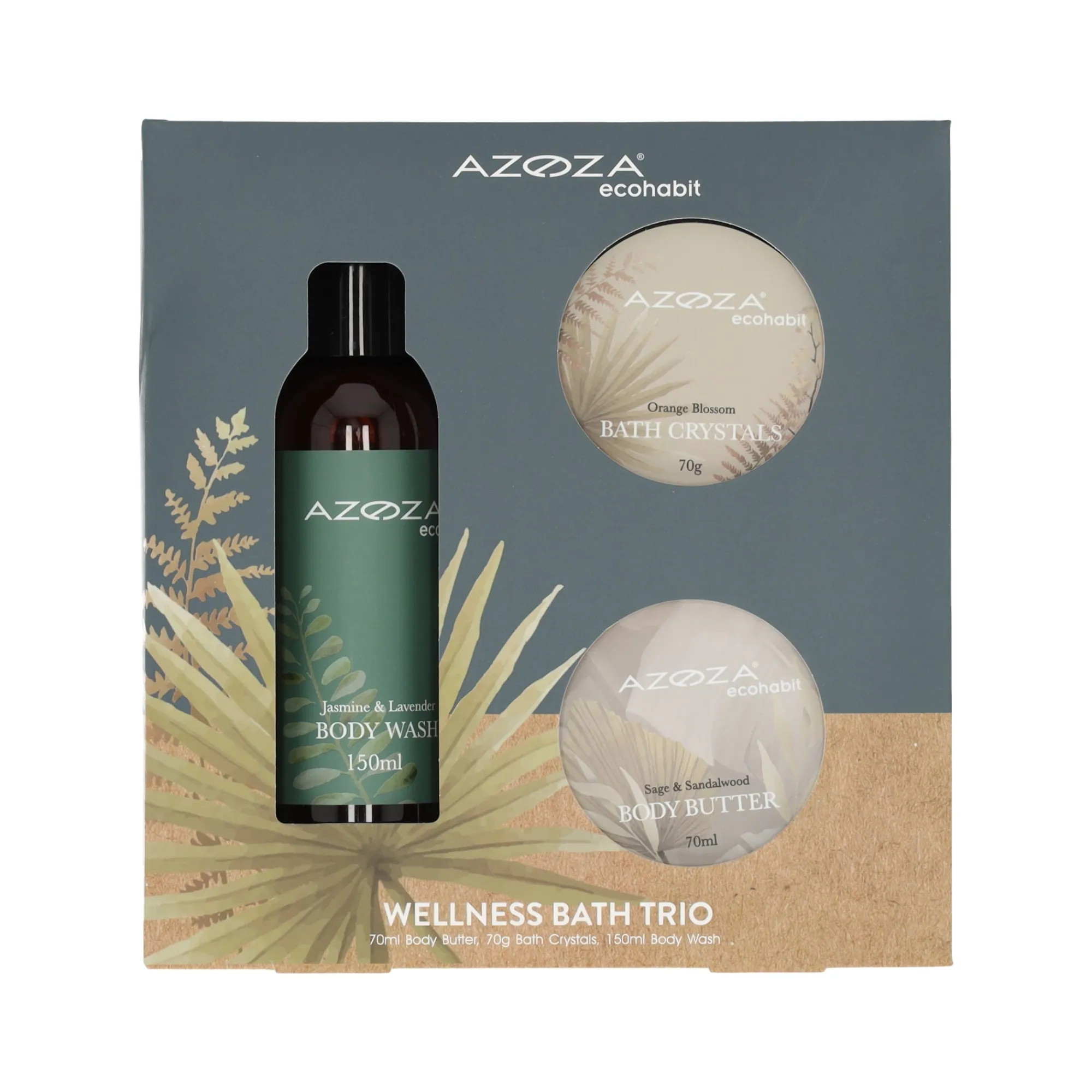 Azoza Badkameraccessoires>Wellness en badset 3 stuks Eco Habit