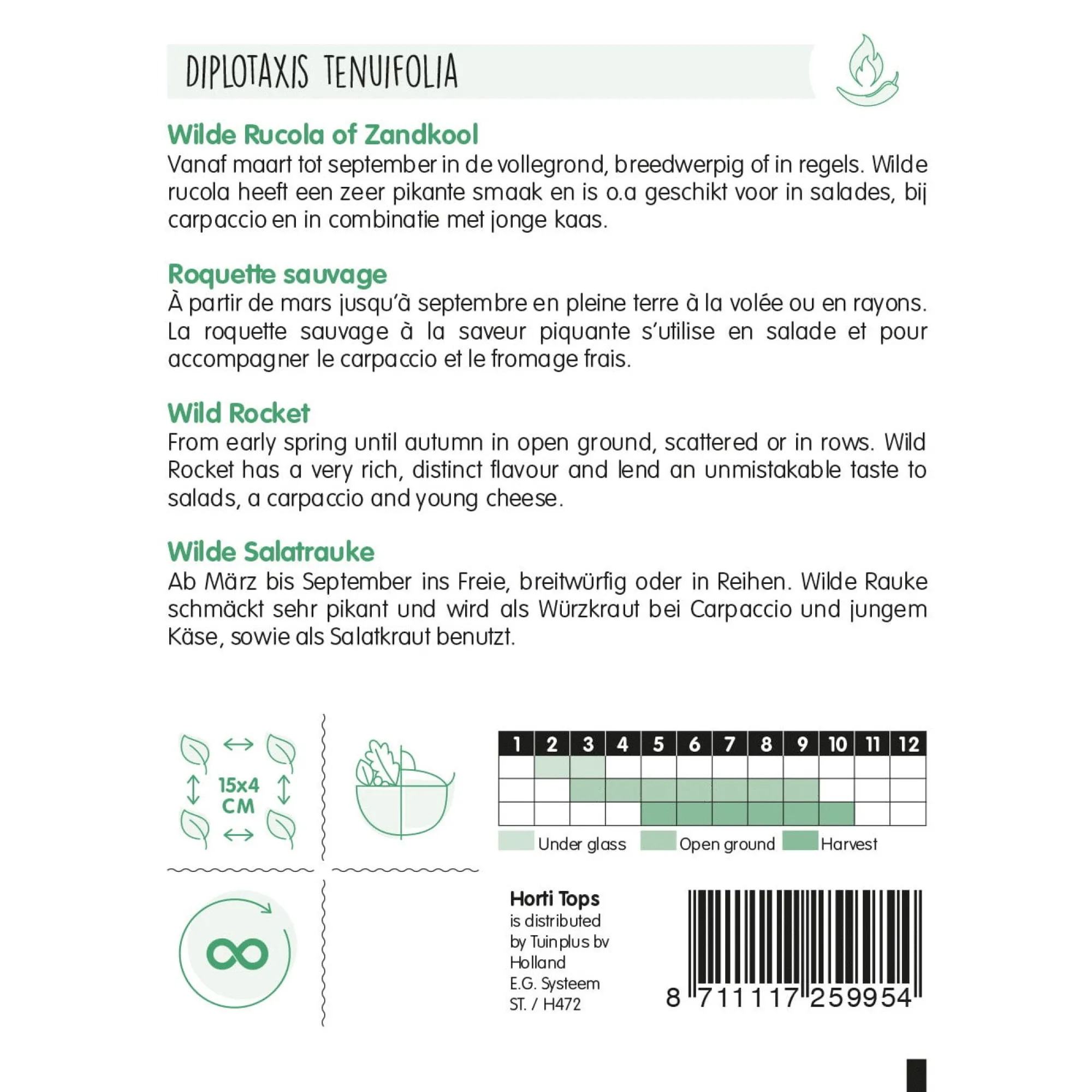 Horti Tops Moestuin>Wilde rucola zaad