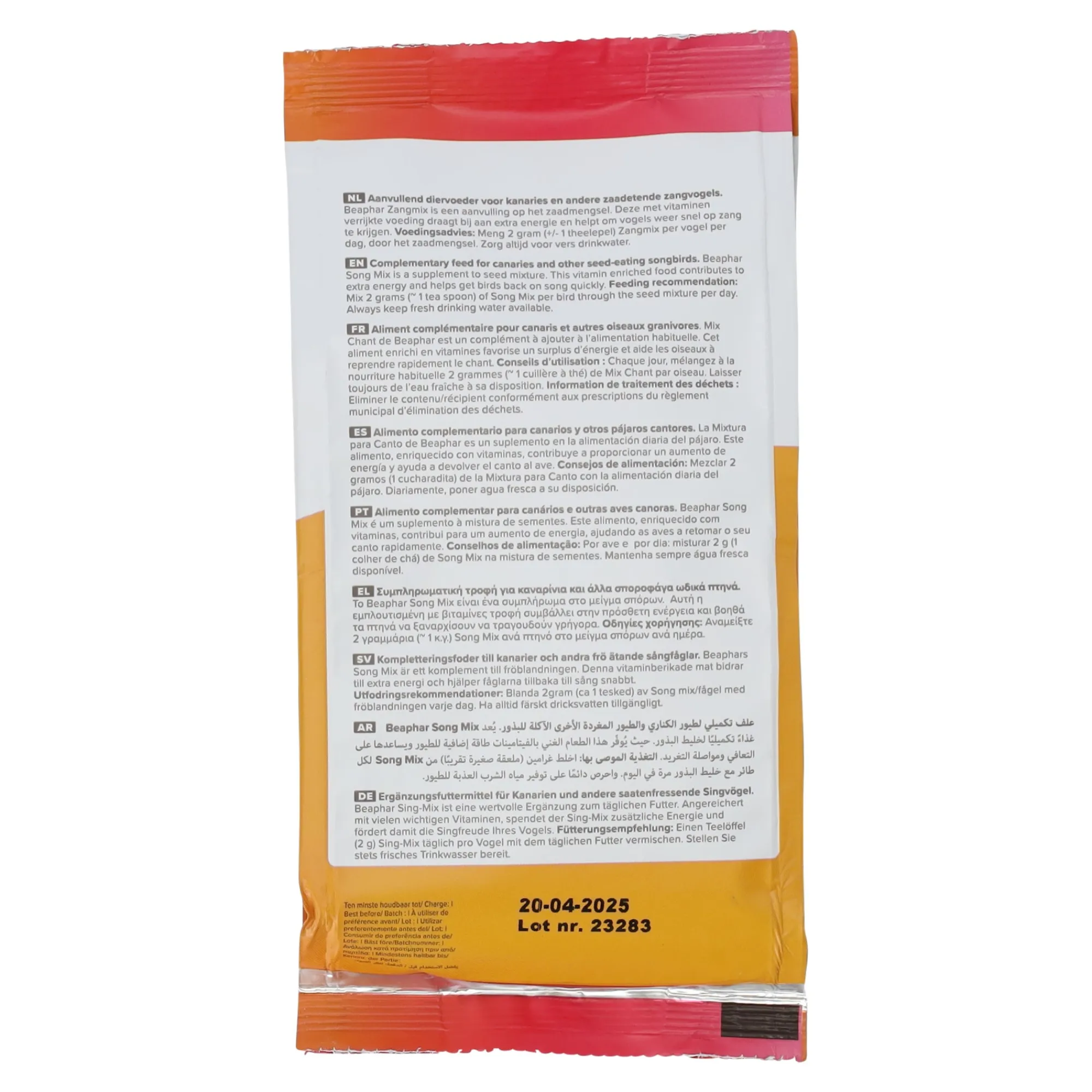 Beaphar Vogelvoer>Zangmix kanarie 150gr