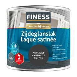Finess Lakken>Zijdeglans antraciet 14203 250ml