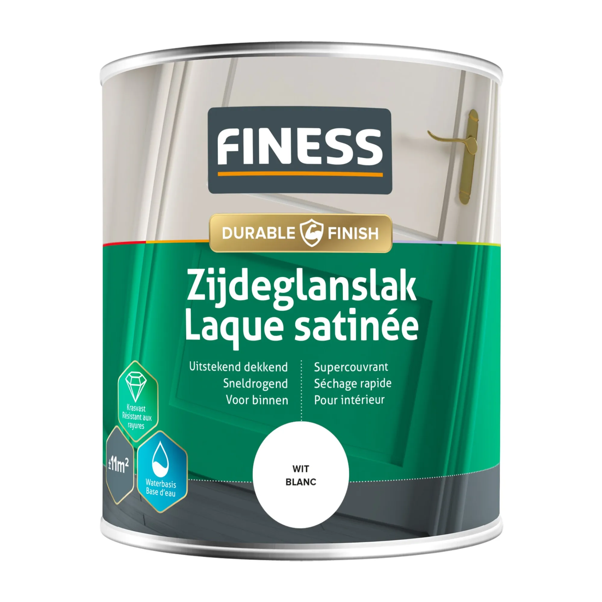 Finess Lakken>Zijdeglans wit 1410 750ml