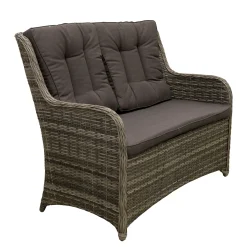 Bois le Duc Tuinbanken>2-zits bank Ricci willow grey met kussen