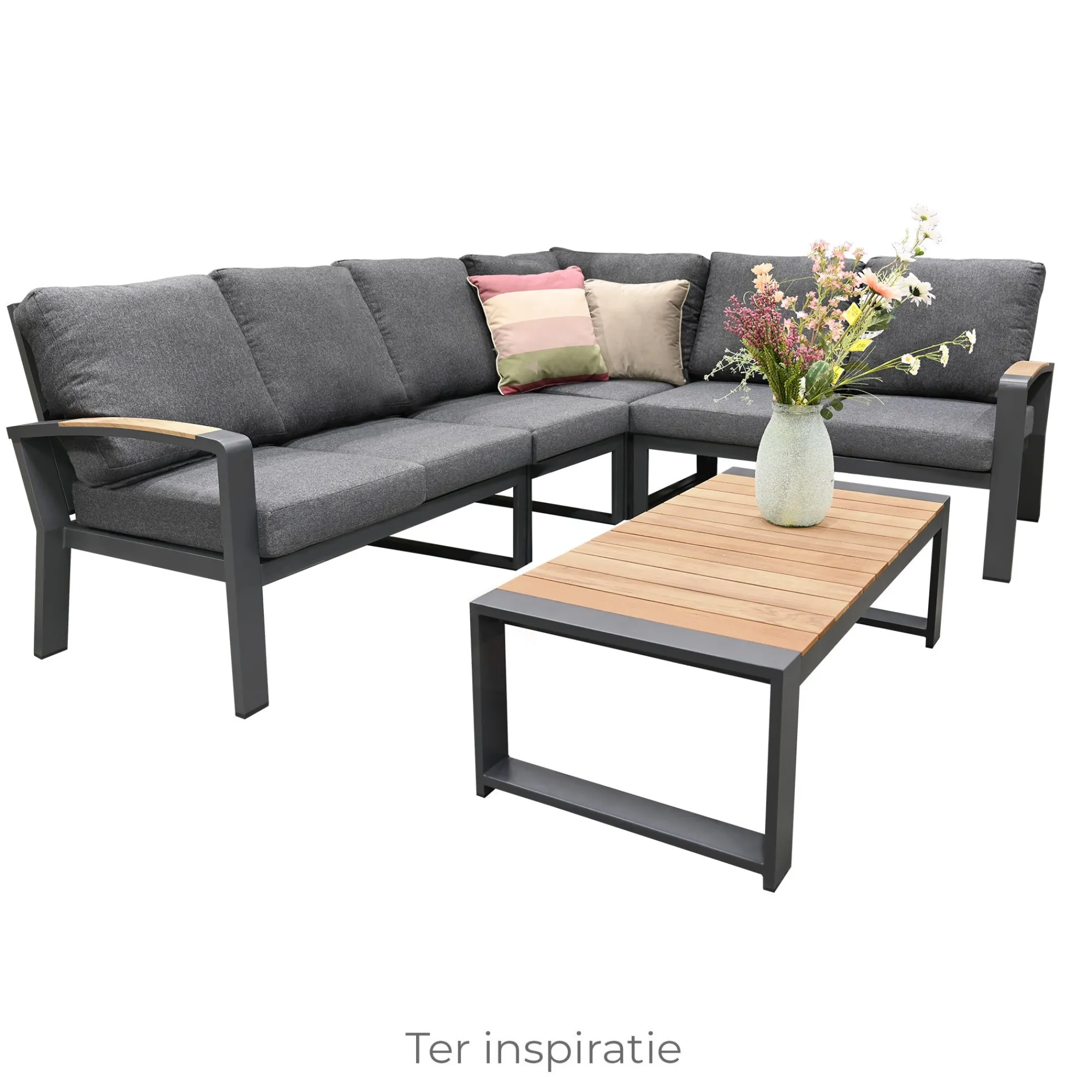 Bois le Duc Loungesets>3-zitsbank Foxton Antraciet