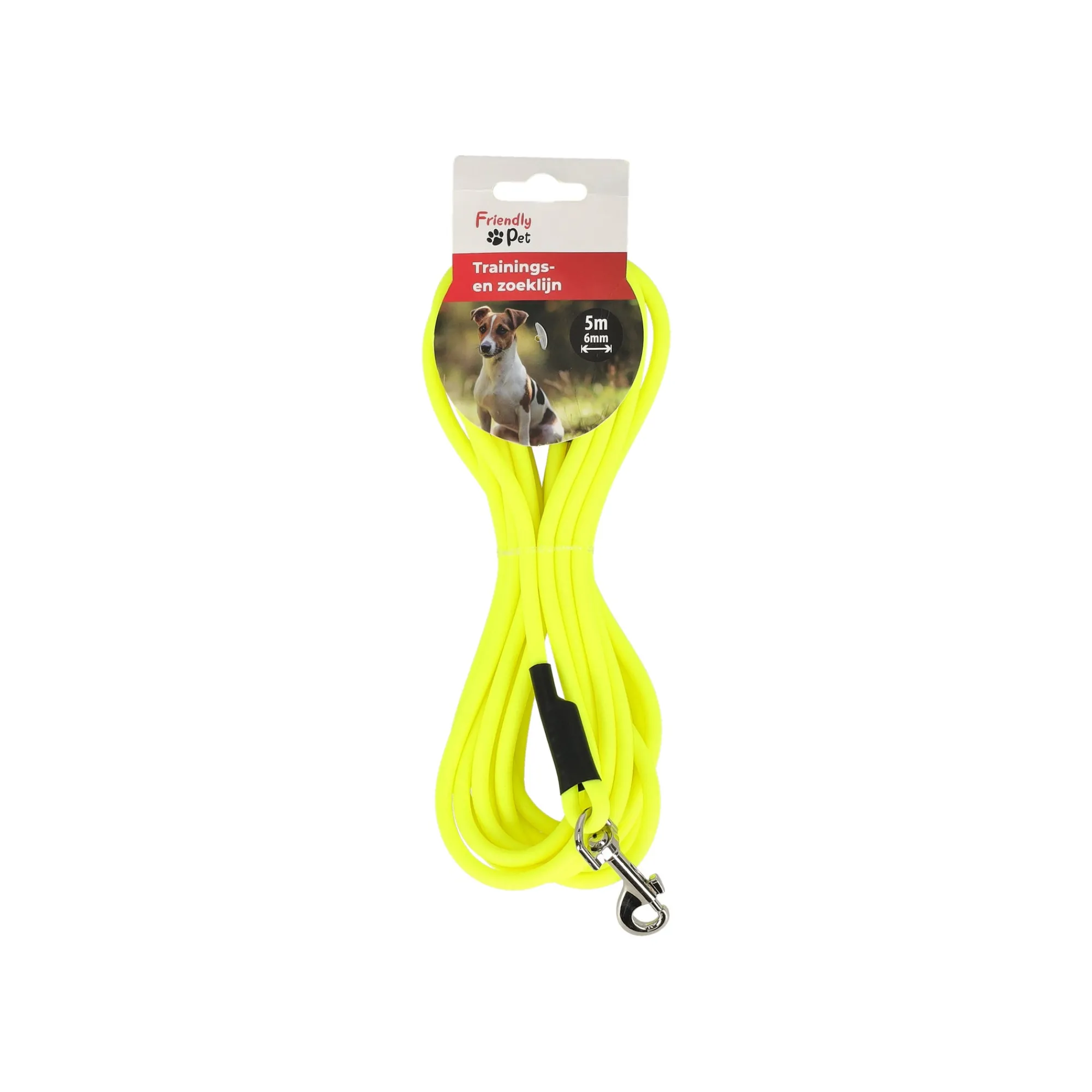 Friendly Pet Hondenriem>Zoeklijn Caspar geel 5m 6mm