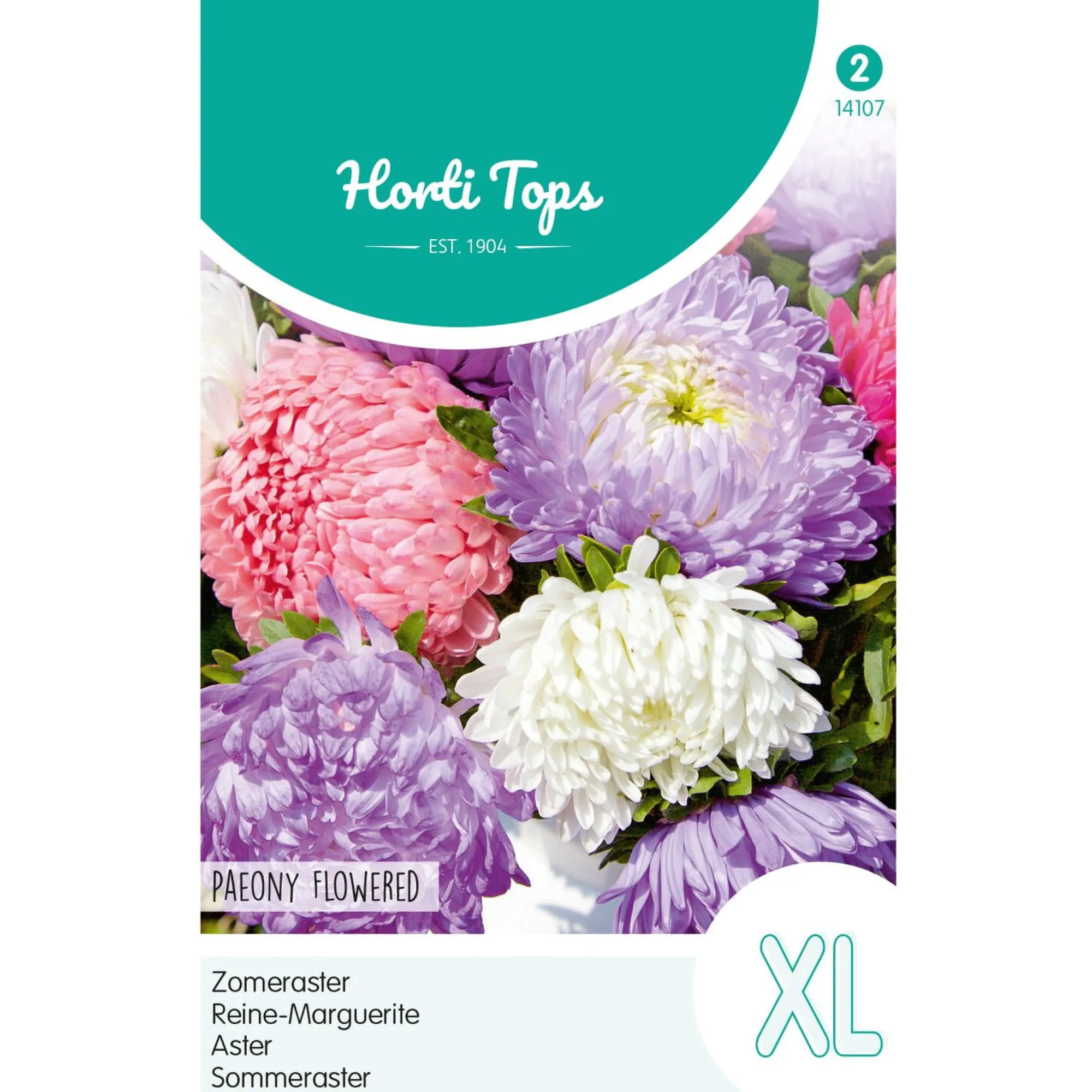 Horti Tops Moestuin>Zomeraster Pioenbloemig Mix